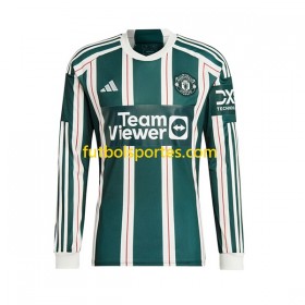 Camiseta Manchester United Segunda Equipación 2023/2024 Manga Larga